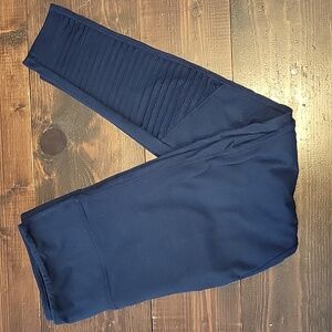 Whisper navy blue moto yoga leggings